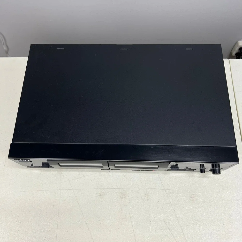 Sony TC-WR465 Stereo Double Cassette Deck Auto Reverse Dolby B C Black Tested
